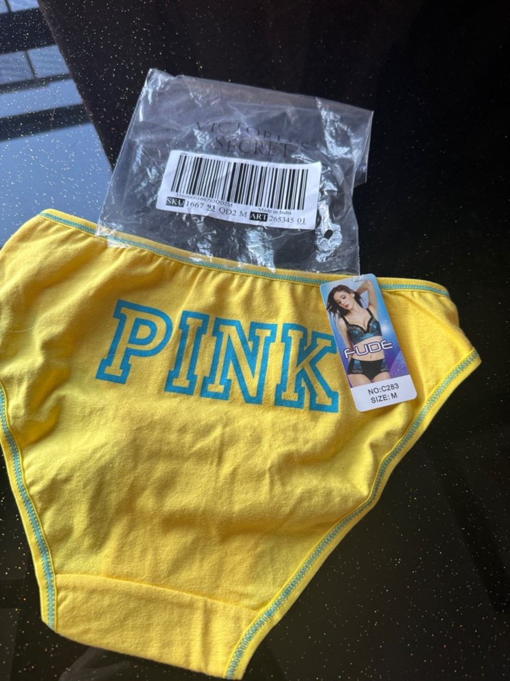 Victoria's Secret PINK Yellow & Teal Girls' Briefs